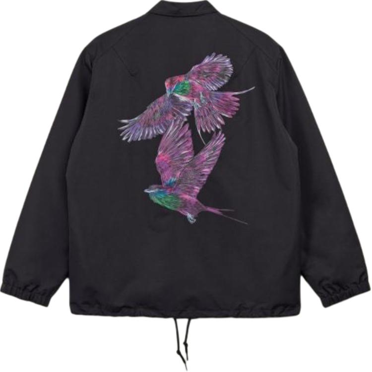 Adidas Pattern Printed Single-Breasted Collar Long Sleeve Jacket Men Jacket Black IW2473