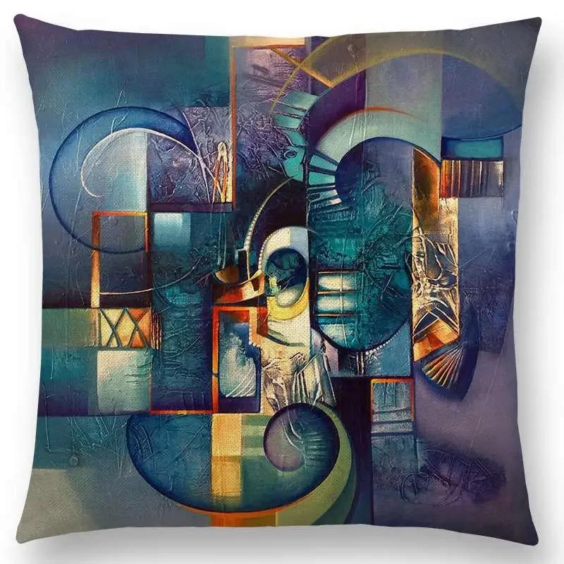 Neue Malerei im abstrakten Stil Skulptur Mysteriöses Muster Kissenbezug Sofa Zierkissenbezug