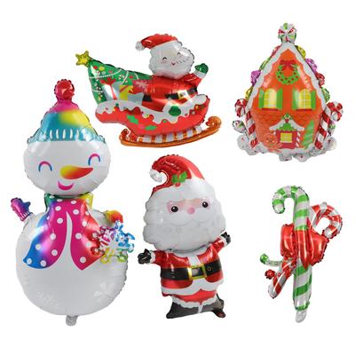 Vánoční fóliové balónky Santa Claus Sáně Santa Claus Sněhulák Perníčková chaloupka Vánoce