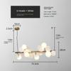 Art Designed Dining Chandelier Horizontal Ceiling Hanging Chandeliers Light Flower Branch Series Kitchen Island Pendant Lamp