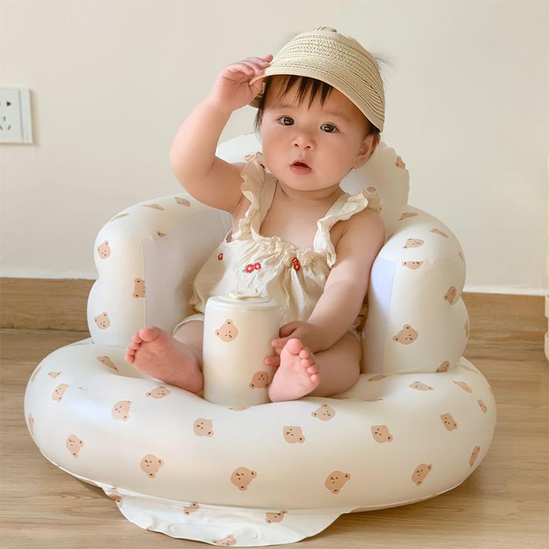 Baby Aufblasbares Sofa Tragbar Faltbar Baby Sofa Pvc Multifunktionaler Sitz Sitzübung Badhocker Kinder Badestühle