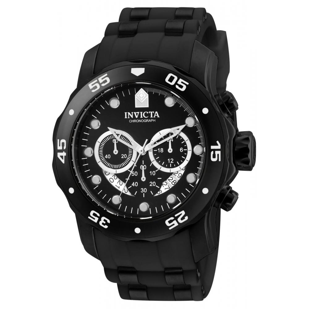 

Pro Diver 48 мм 6986 [] [invictor] Часы кварцевый корпус черный нержавеющая сталь полиуретановый ремешок