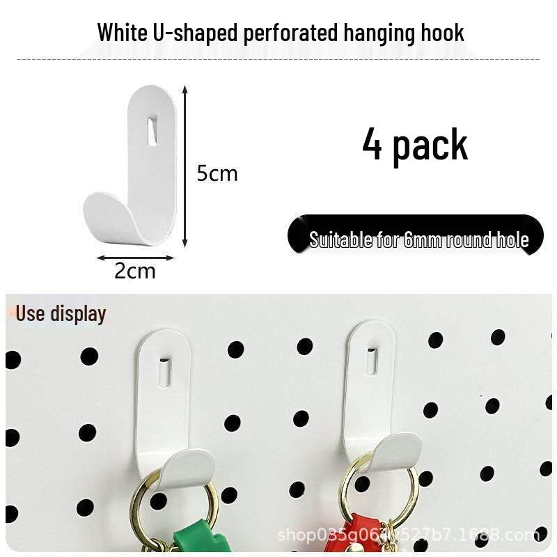 Pegboard Wall Organizer with Hooks - No-Drill Storage Rack for Entryway or Study Room.