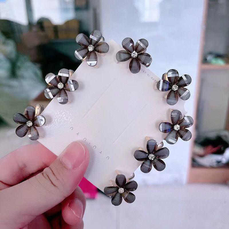 

Мини-заколка для волос с кристаллами и цветком 2023 года: Модный аксессуар для волос в корейском стиле