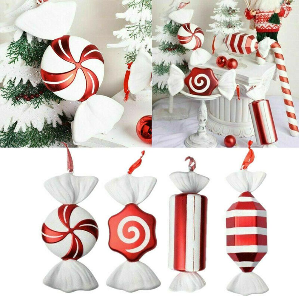 

Christmas Decoration 32CM Red and White DIY Candy Hanging Pendant Xmas Tree Party Decor Type 3