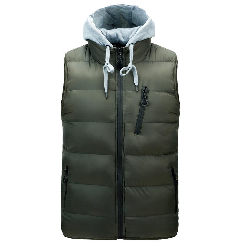 Casual Men'S Vest Men'S Loose Autumn And Winter Warm Down Cotton Vest Coat