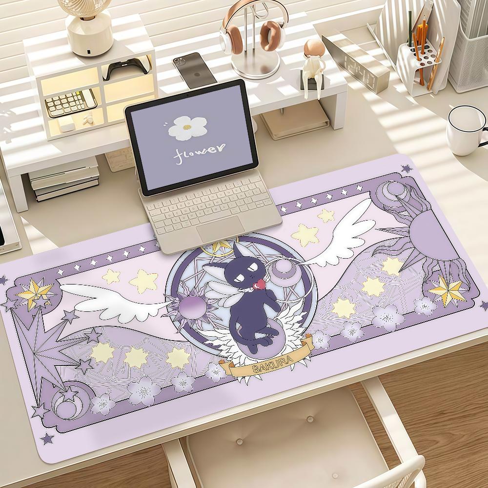 Anime Ccardcaptor Sakura Cartoon Mouse Pad Anti Slip Rubber Edge Locked Thickened Laptop Gaming Desk Mat