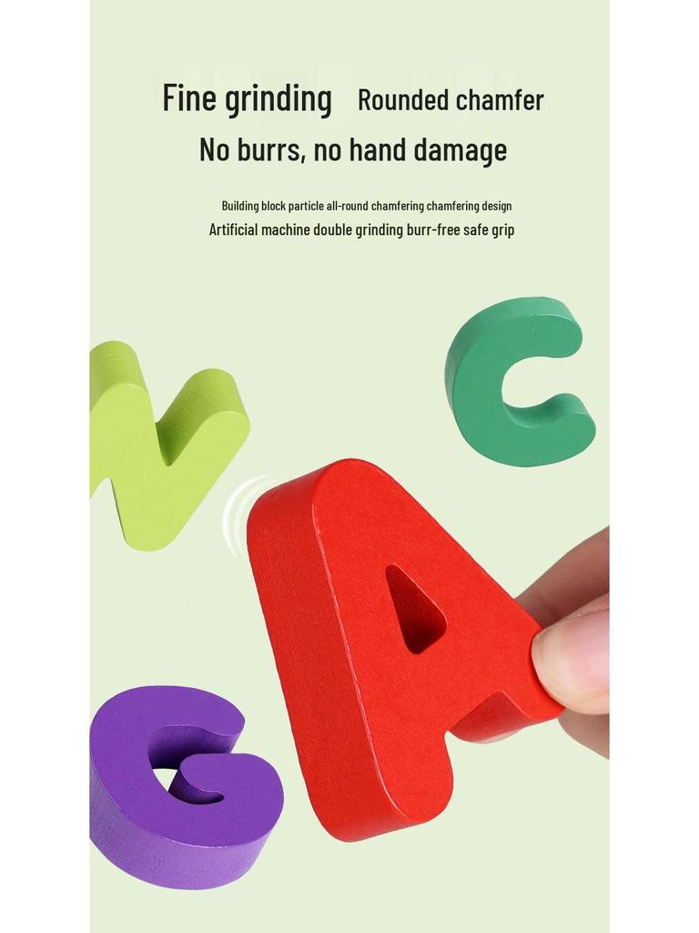 Verdicktes Holz-Buchstaben- und Zahlen-Erkennungs-Puzzle für Kinder
