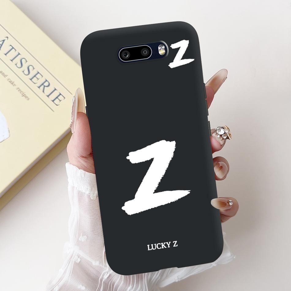 For LG V50S ThinQ / V50 ThinQ 5G Lucky Initial Letter Phone Case For LG V50 V50S ThinQ Black Silicone Soft Cases Bumpers