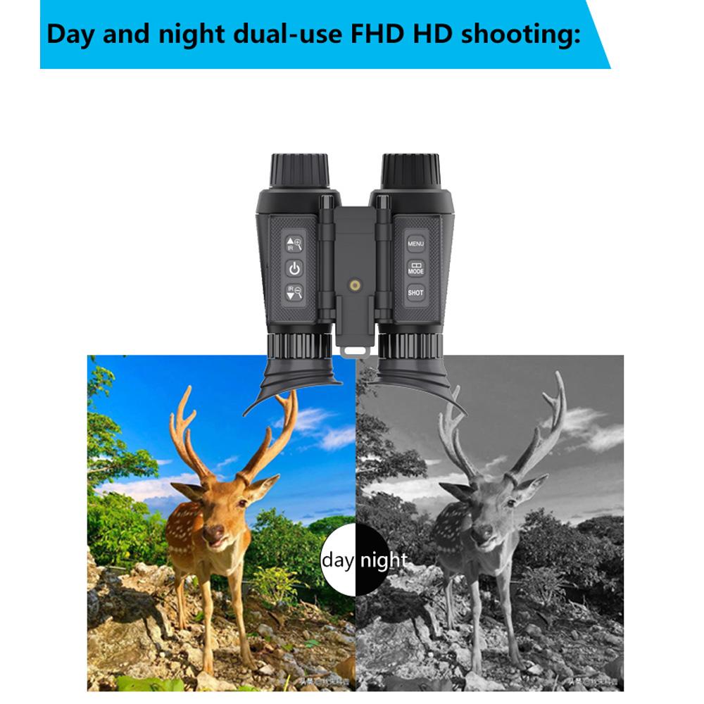 Gafas de visión nocturna 3D Naked Eye, binoculares de visión nocturna por infrarrojos digitales montados en la cabeza