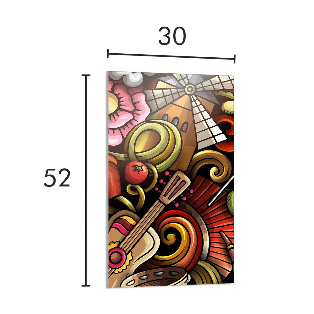 SZKLANA DESKA DO KROJENIA 30x52 Byk