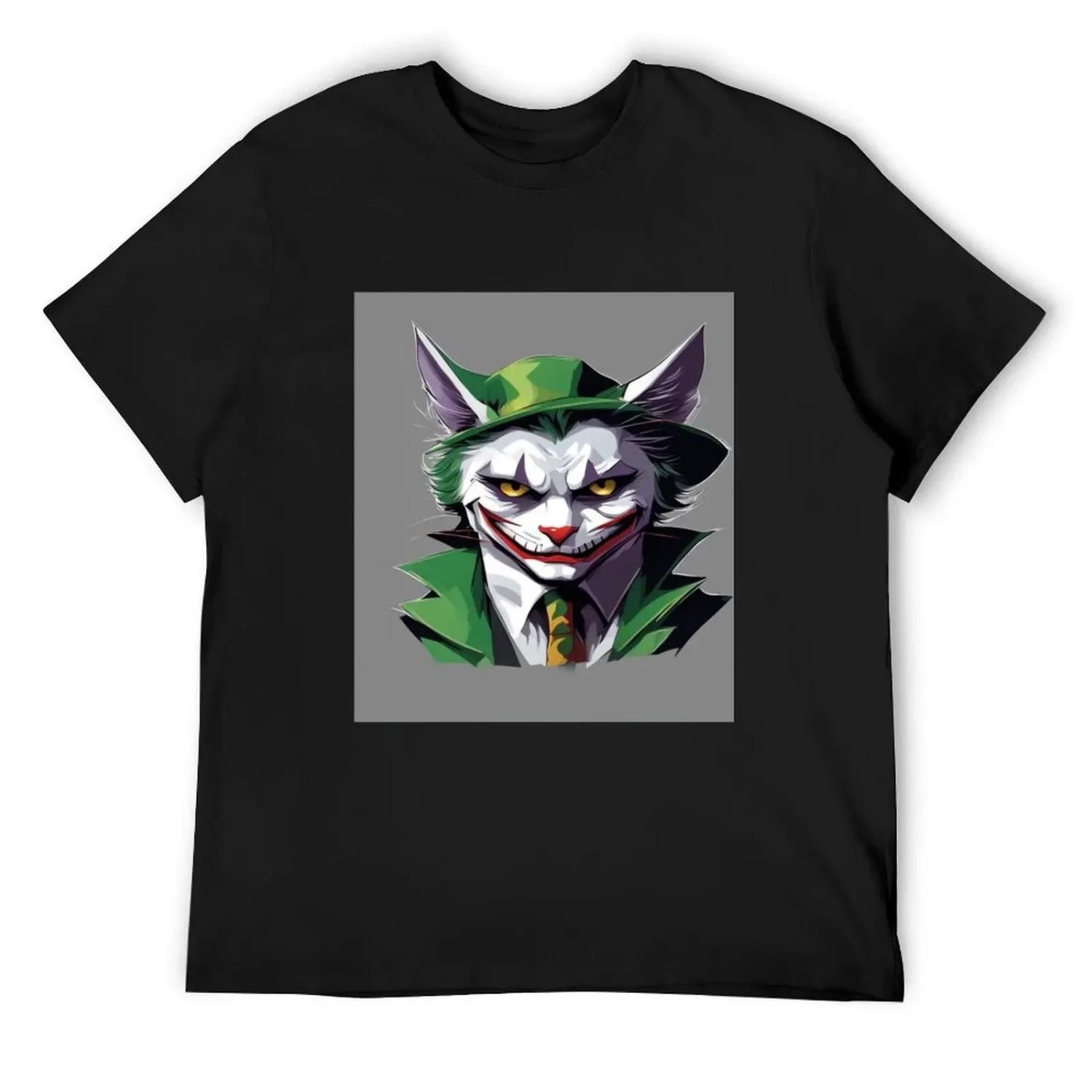 

Joker The Cat T-Shirt new edition oversized vintage clothes anime shirts men XXXXXL бежевий