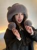 Winter Velvet Thickened Thermal Hat Women's New Cute Bear Ears Ear Hat