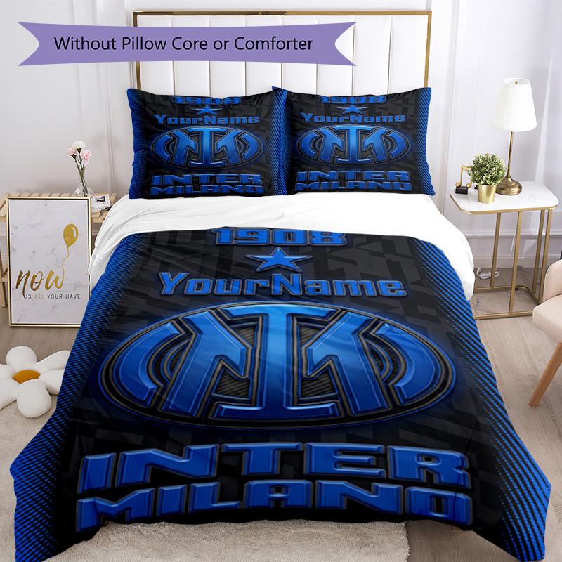 Inter Milan Customize your name Bedding Set Breathable Duvet Cover with Pillowcases Home Decoration Birthday Gift