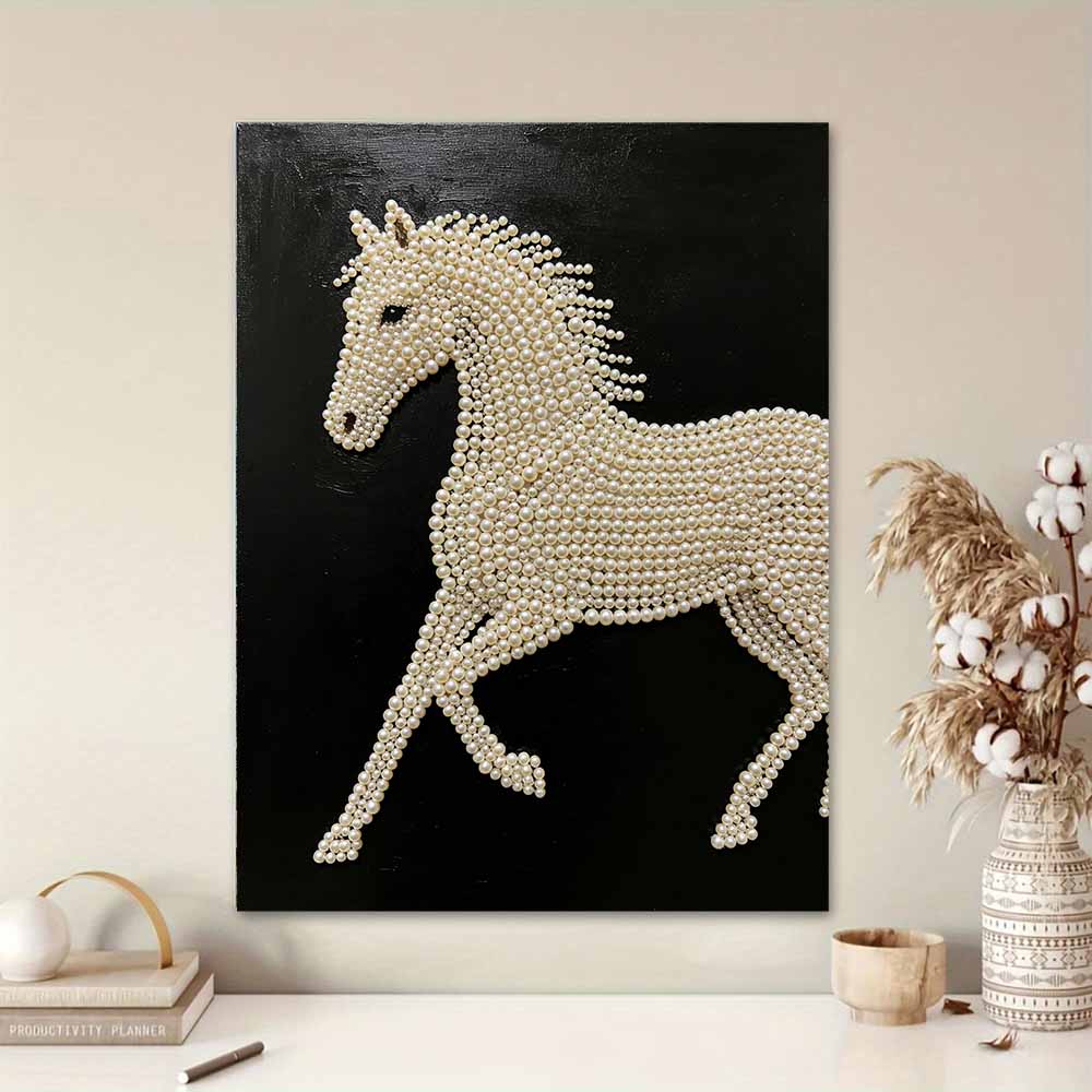 5D DIY Pearl Diamond Painting Kit Horse Full Drill Embroidery Mosaic Art Home Wall Decor Gift