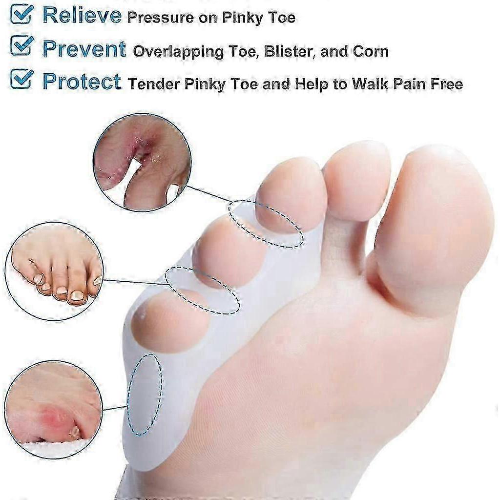 Toe Spreader Small Toe, [6x] Silicone Toe Spacer For Overlapping Toes, Fast Pain Relief 2025