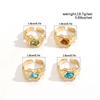 Fashion Liquid Wind Crystal Opened Rings Set for Women Punk texture Irregular Personality Finger Ring Party Daily Jewelry