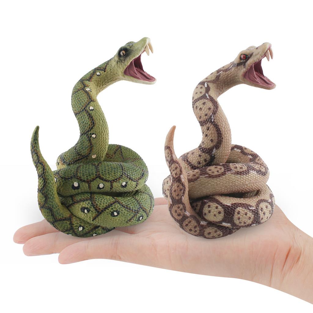 Simulated Jungle Reptile Python Model Children'S Science And Education Cognition Boa Snake Trick Static Desktop Ornament