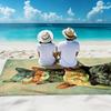 Uroczy ręcznik plażowy ze stosami kotów, Relaksujący nadruk stosu kotów, Duży ręcznik kąpielowy, Miękki, szybkoschnący, Koc plażowy na lato dla miłośnika kotów, 1 szt.