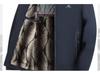 Woodpecker 2025 Autumn Men's Fleece-Lined Stand Collar Jacket for Middle-Aged & Elderly