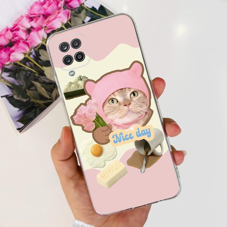 For Samsung Galaxy A12 Case F12 M12 Fashion Painted Cover Clear Silicone Phone Cases For Samsung A12 M 12 Galaxy M12 Soft Fundas