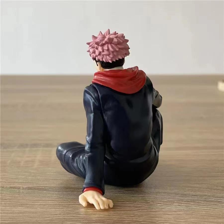 8cm Anime Jujutsu Kaisen Figure Itadori Yuji Gojo Satoru Seated Noodle Stopper Model Pvc Collectible Pvc Statue Doll Toys Gift
