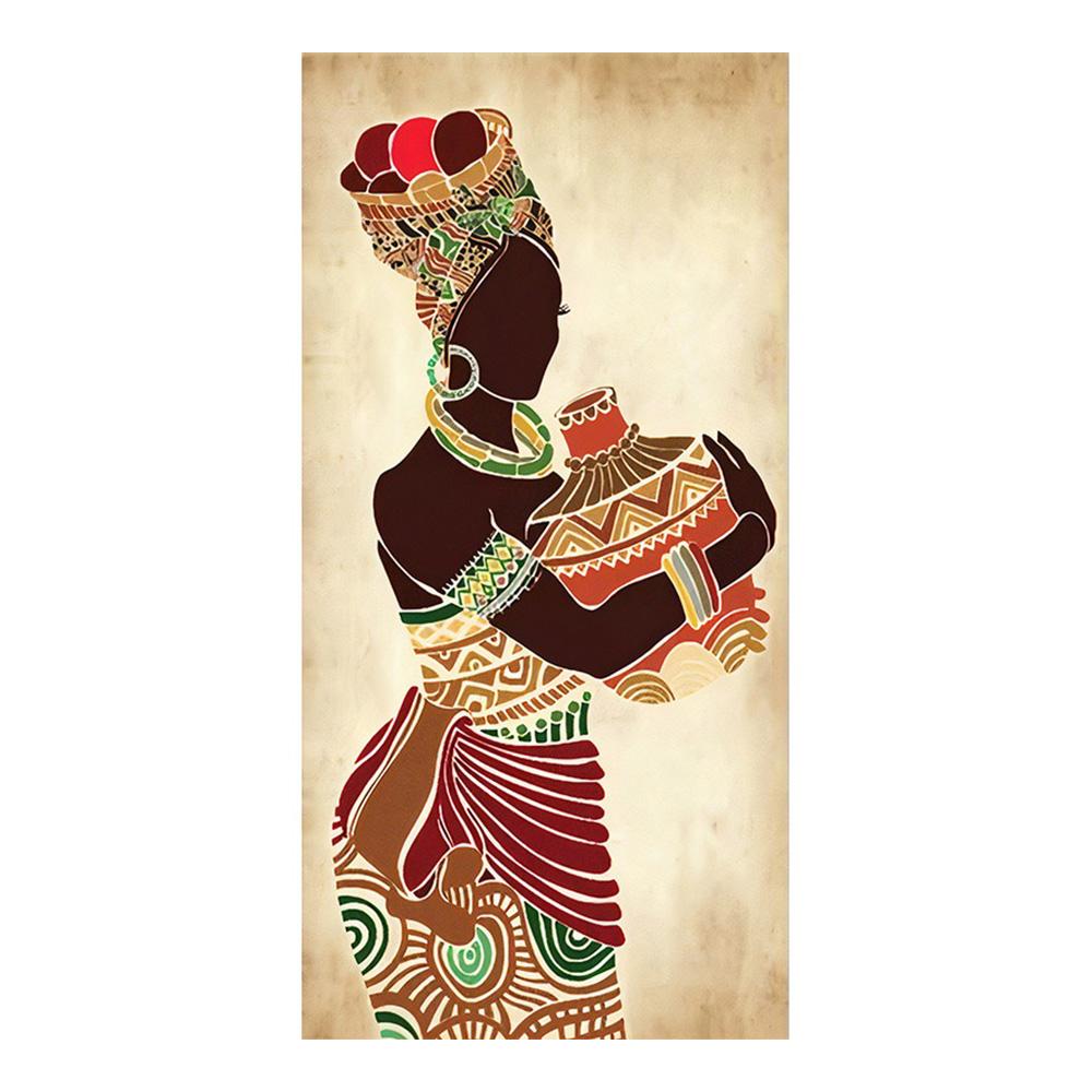 

African Black Woman Canvas Painting Vintage Wall Art Figure Prints For Living Home Room Wall Decorative Pictures 40x80cm