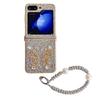 Tide Brand Glitter Is Suitable for Samsung ZFlip5 Mobile Phone Case, Folding Rhinestone Bow Zflip4/3 Portable Protective Case.