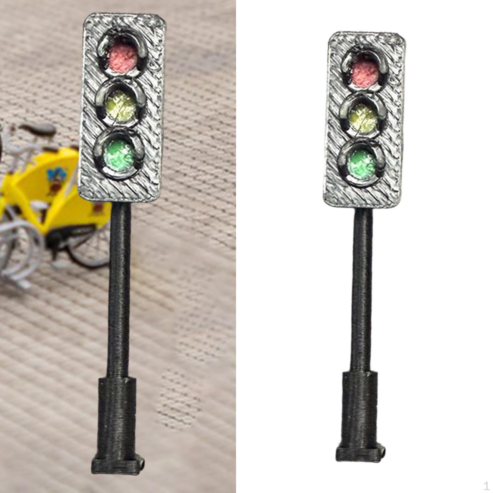 1:64 Мини-светофор Модель Декорация Кукольного Домика Аксессуары DIY Микро-Ландшафтный Декор Дисплей