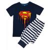 SUPERMAN Boys Dripping Logo Long Pyjama Set