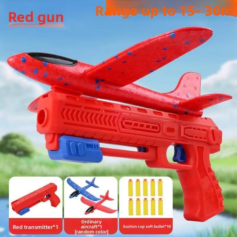 Internet celebrity explosion ejection foam plane handheld launch gunner throwing children flying outdoor sports toys