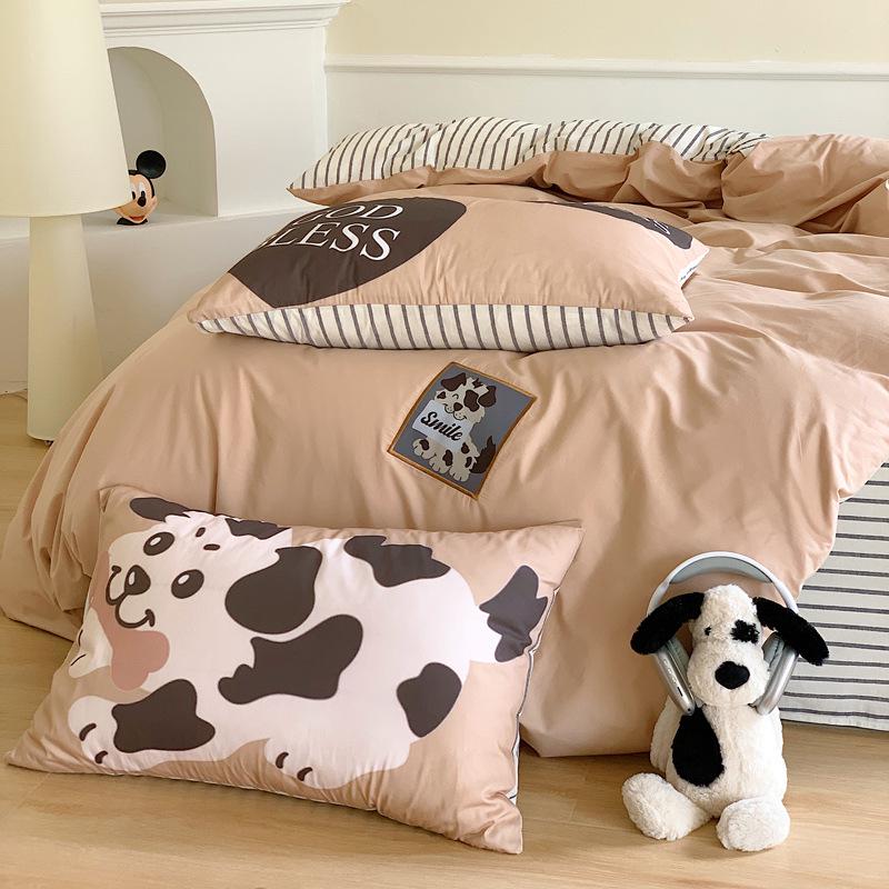 Pure Cotton Pillow Set: Includes Single 48x74cm Pillowcase, Pair of Pillow Inserts, Liner, and Cover.