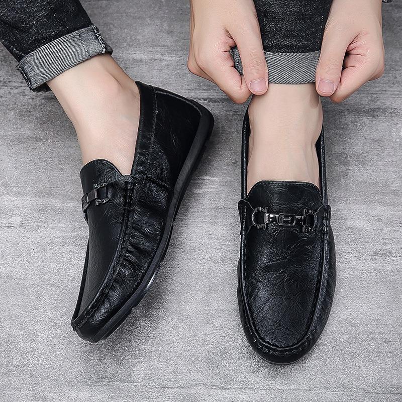 Men's Shoes Doudou Shoes Summer New Fashion Casual Leather Shoes Soft Sole Soft Surface Men's Shoes