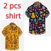 Fashion Casual Homewear Men's Shirts Mexican Party Creative Printing Short Sleeved Shirts Summer Men's and Women's Fashion Holiday Shirt