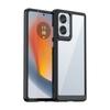 Colorful Shield Shockproof Phone Case For Motorola Edge 50 Fusion 6.7 Inches TPU Frame Transparent Plastic Protective Back Cover