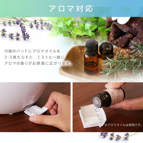 Iris Ohyama Humidifier, Large Capacity, Ultrasonic Type, Humidification Volume 280ml, Tank Capacity 2.8L, 8 Tatami Mats, 10 Hours Continuous Humidific