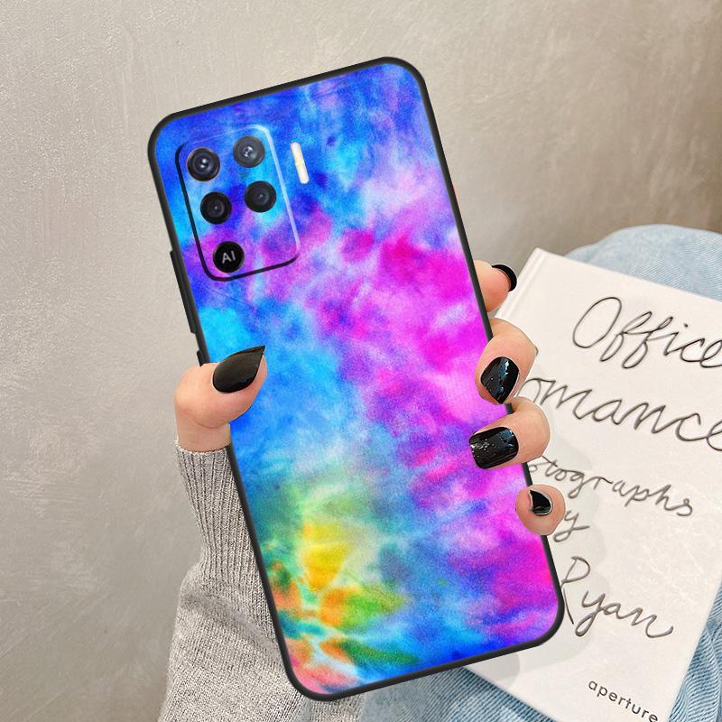 

Colorful Tie Dye Rainbow Hippie Art Case For Oppo A78 A98 A18 A38 A58 A60 A80 A40 A77 A57 A17 A74 A54 A94 A96 A76 A16 A15 A5 Pro OPPO A79 5G