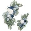 2pc Artificial Wedding Arch Flowers Rose Flower Swag with Peony Eucalyptus Leaves Floral Harness Tape for Wedding Ceremony Decor