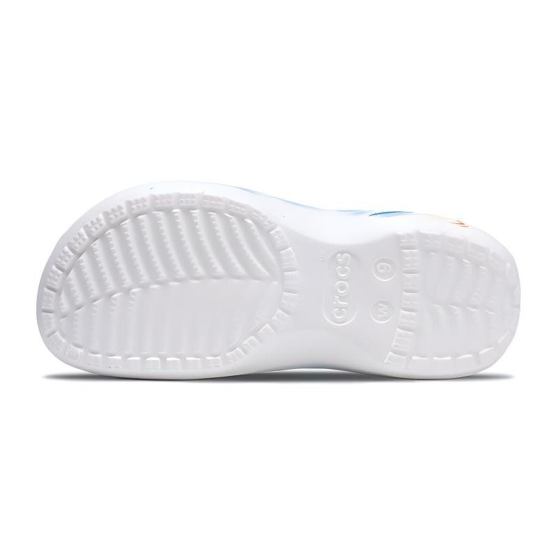 Crocs Classic Platform Clog Blue Ocean EVA Fashionable and Versatile Simple and Comfortable Sunshine Clogs for Women Blue