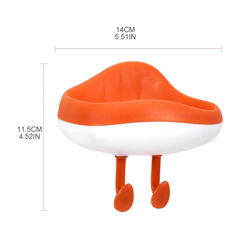 Bathroom Shower Soap Box Dish Storage Suction Cup Cloud Shape Plastic Punch Free Wall Mount Soap Holder Case