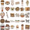 10/30/50pcs Vintage Brown Aesthetic Graffiti Sticker DIY Laptop Stationery Suitcase Guitar Cute Cartoon Decoraction Sticker Pack