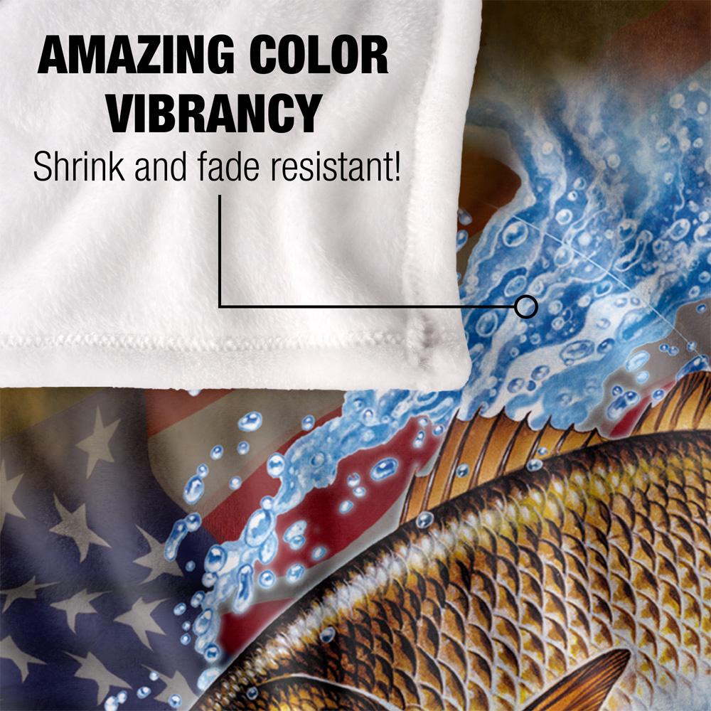 JQ Licensing Silky Redfish Fishing Supersoft Blanket
