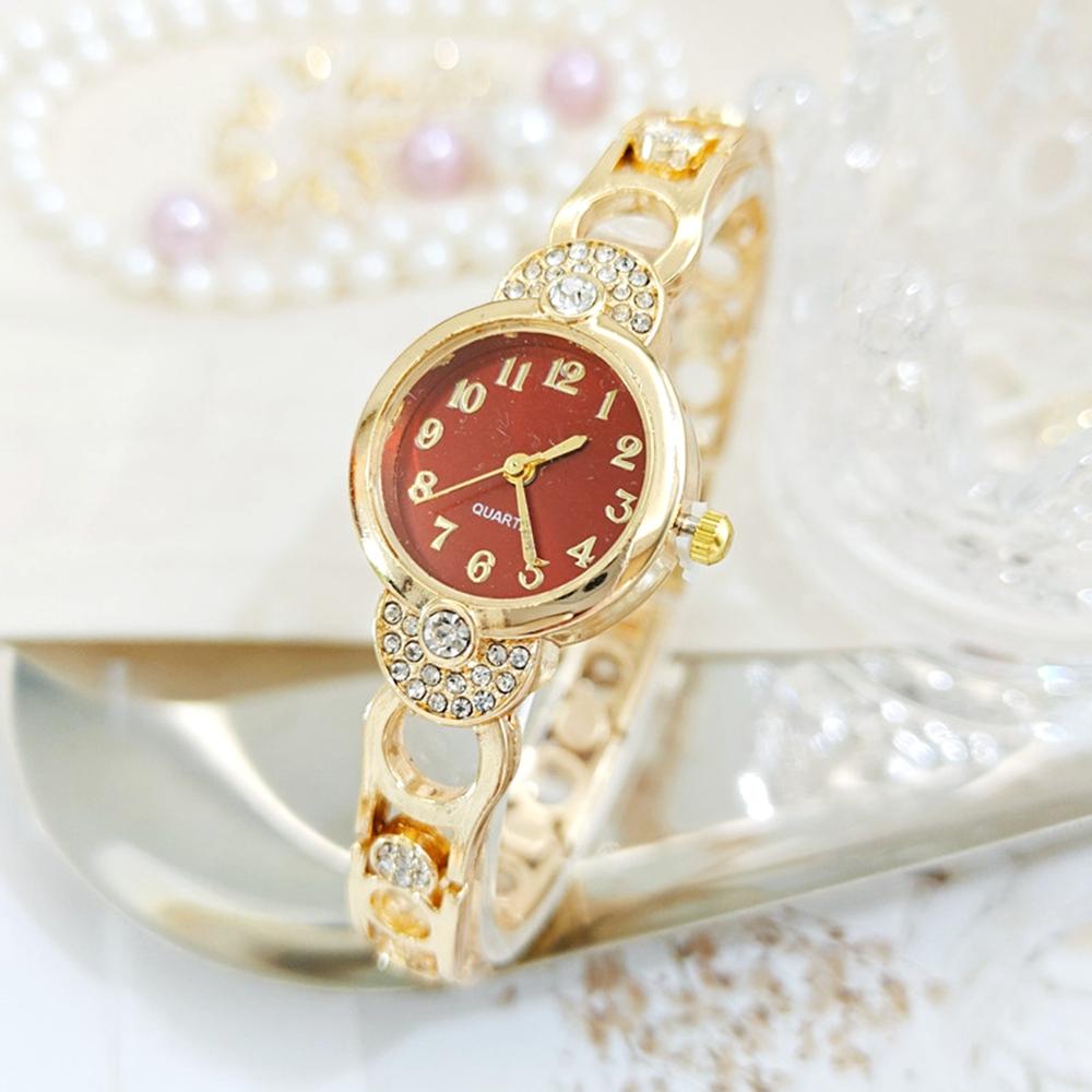 New Trendy Fashionable Rhinestone Decoration Women Watch Light Luxury Niche High-end Texture Hollowed Out Bracelet Women Watches