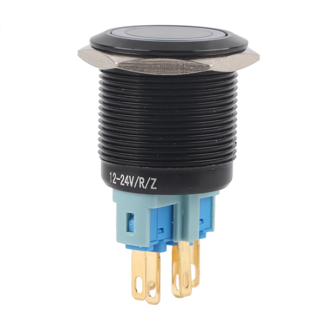 22mm 12V-24V Wasserdruckschalter Selbstverriegelnd Druckknopf Rot LED