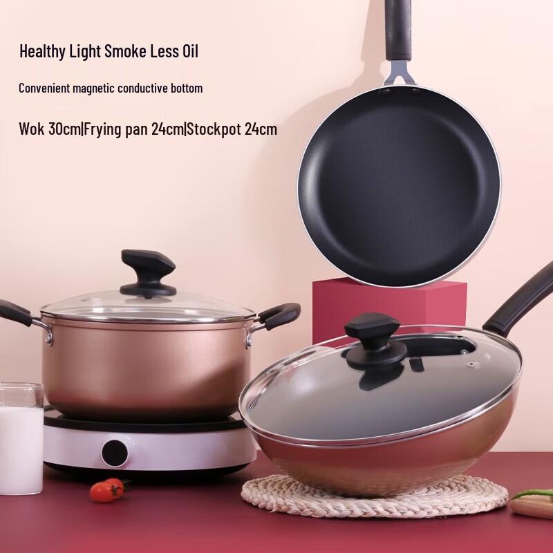 COOKER KING Non-stick 3-Piece Cookware Set