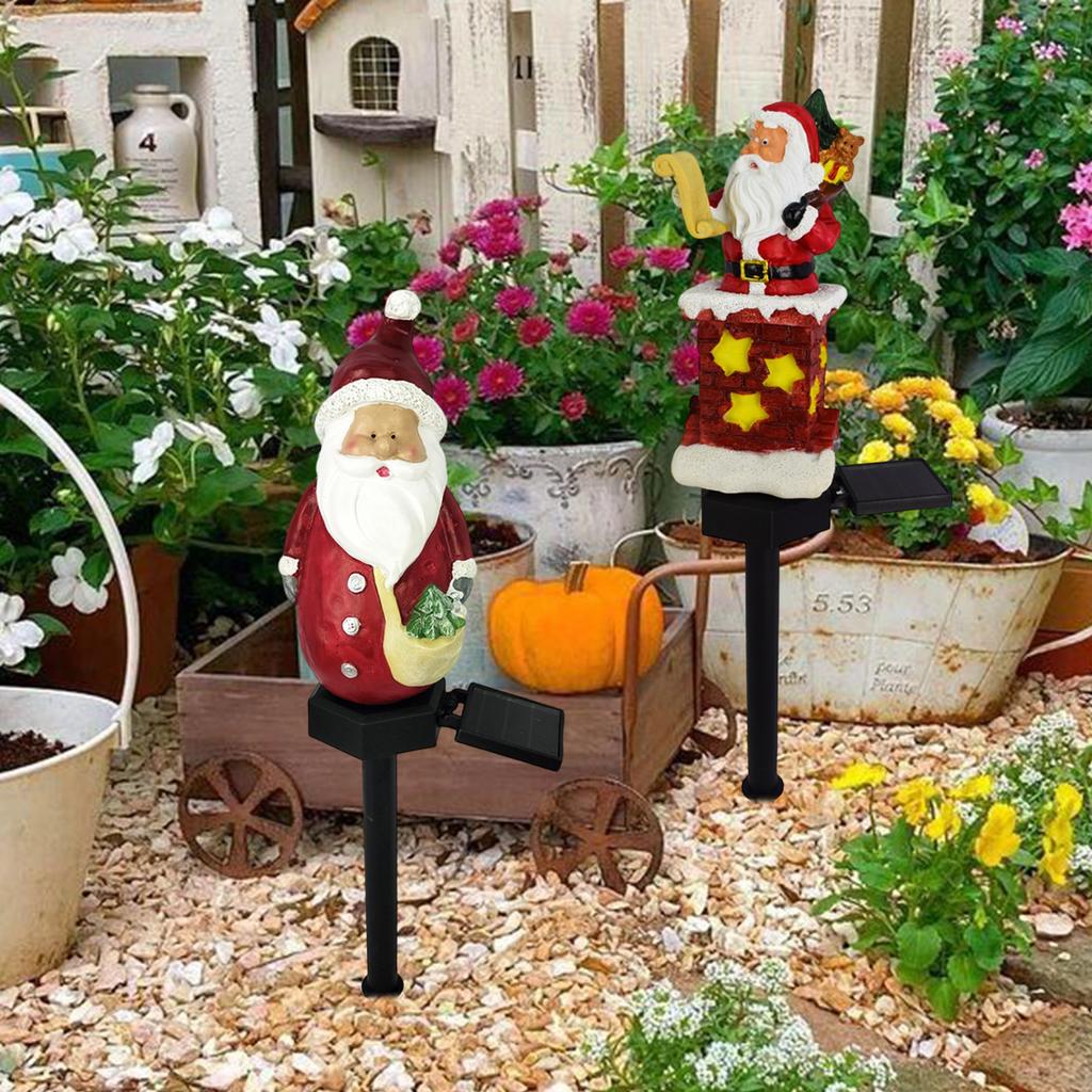 Christmas Solar Outdoor  Light Resin  Decorative Garden Courtyard  Light