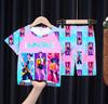 Hunter Print Short Sleeve Pajamas for Girls Kids Clothing Summer T-shirts Shorts Clothes Sets Sleepwear Homewear