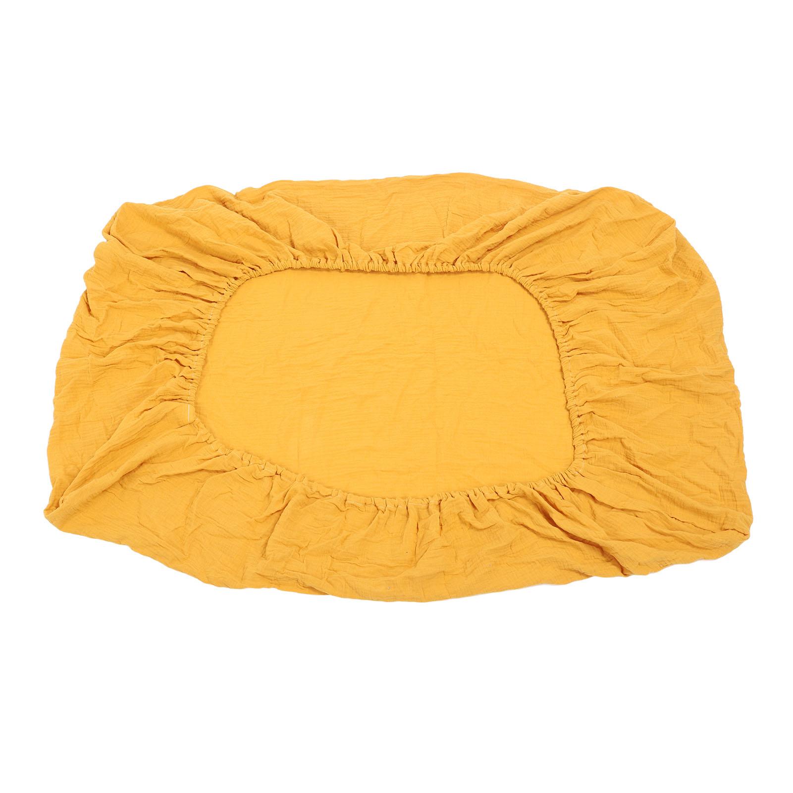 

Простыня на кроватку из 100% хлопка, жатая ткань, мягкая, дышащая, удобная простыня на матрас для кроватки для