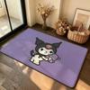 Kawaii K-Kuromi Cute Carpet Bathroom Anti-slip Mat Door Mat Home Decoration Mat Entrance Door Mat Scratch-resistant Door Mat