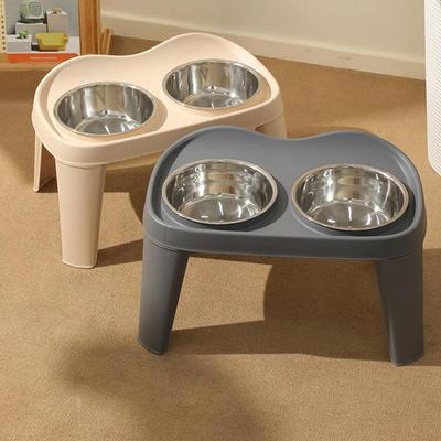 Erhöhter Hundefutterspender Hundeschüsseln faltbar Erhöhter Ständer mit doppelten Edelstahl-Futter- und Wassernäpfen für kleine, mittlere und große Hunde